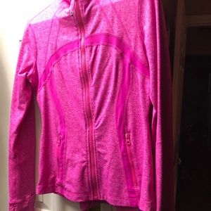 Pink Lululemon Jacket Authentic Sz. 8 Thumb/Hand/Sleeves, Zippered Front/Pockets